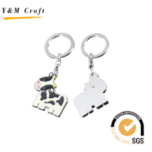 Personnalisé mignon porte-clés en métal vache de lait de vache (Y03898)